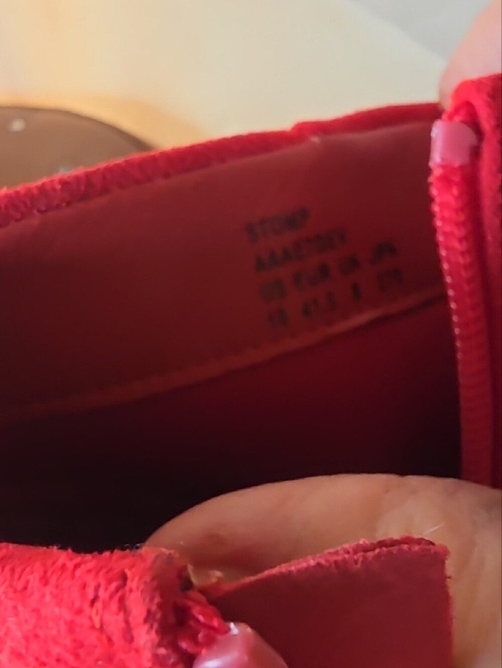 Dream Pairs Red Faux Suede Platform Ankle Boots - Picture 7 of 10